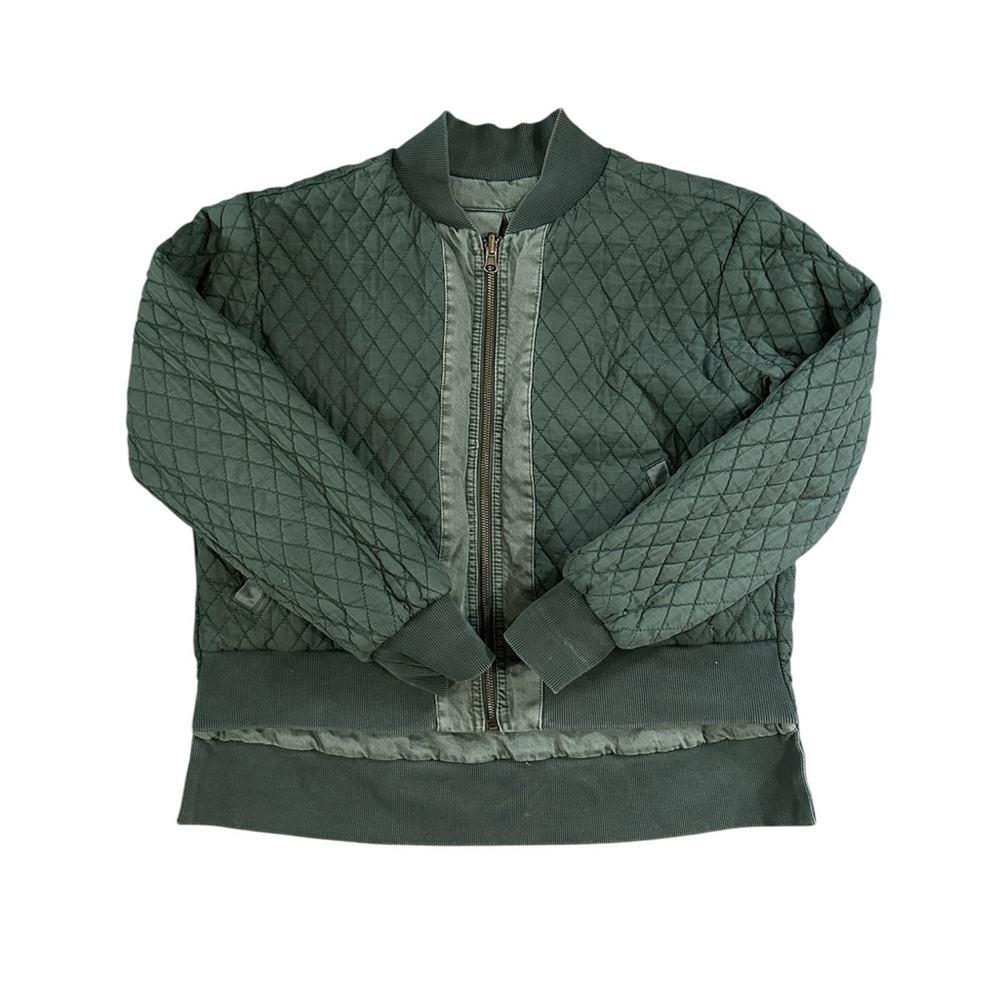Young Fabulous & Broke Green Quilted Bomber Jacket